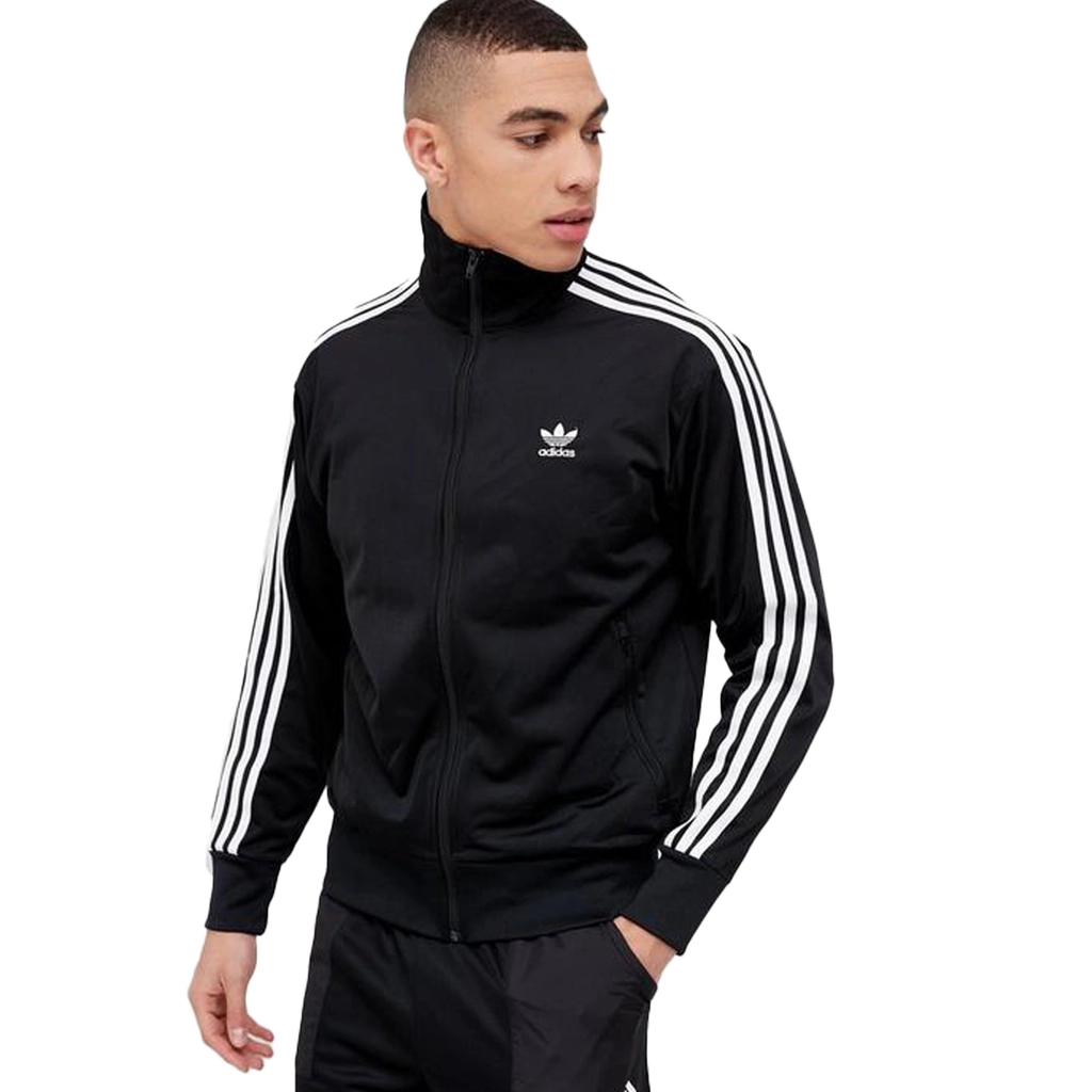 Adidas Originals Mens Tracksuit Jacket - Black Fleece - Size Large